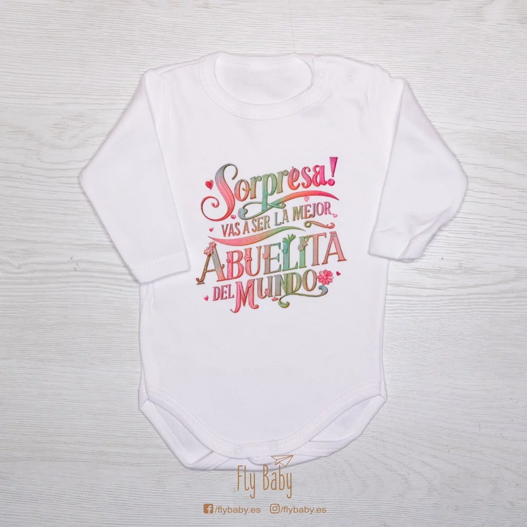 Body para Bebé Personalizado | Sorpresa, Vas a ser la Mejor Abuelita