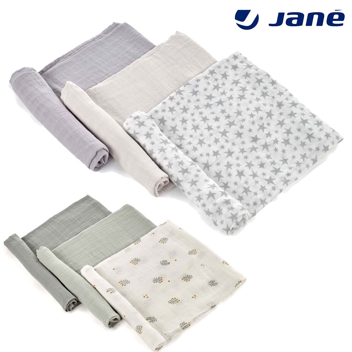Pack 3 Muselinas Bamboo (80×80) de jane
